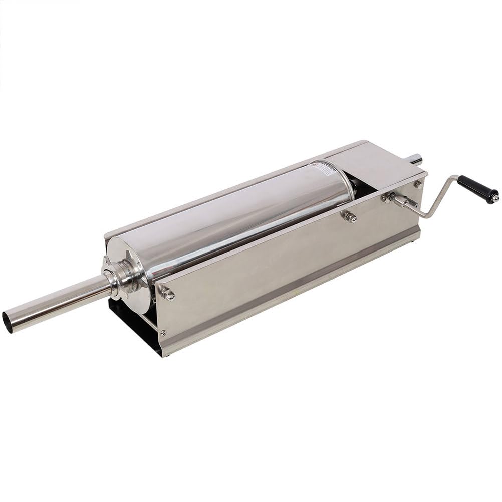 7L Stainless Steel Vertical Manual Sausage Stuffer with 4 Filling Nozzles D62692