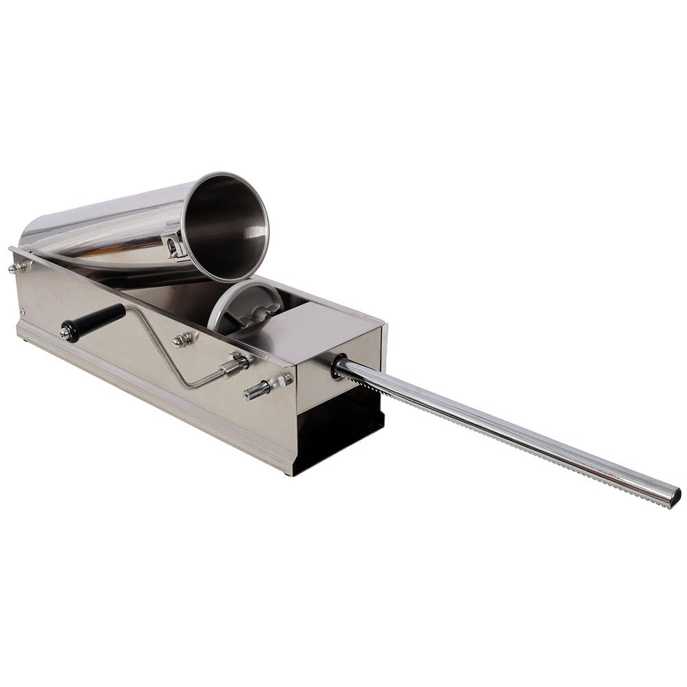 7L Stainless Steel Vertical Manual Sausage Stuffer with 4 Filling Nozzles D62692