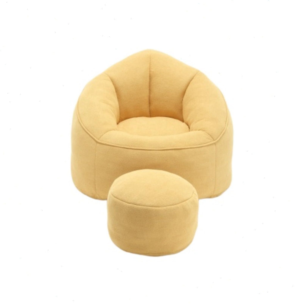 Microfiber Memory Foam Bean Bag Chair with Footstool S888352