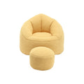 Microfiber Memory Foam Bean Bag Chair with Footstool S888352