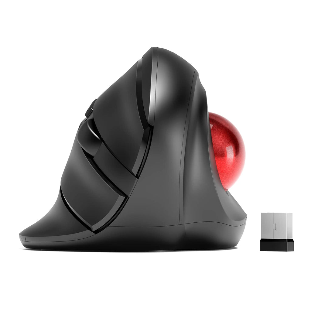 Wireless Ergonomic Trackball Mouse, 3 Adjustable DPI, Black G8101