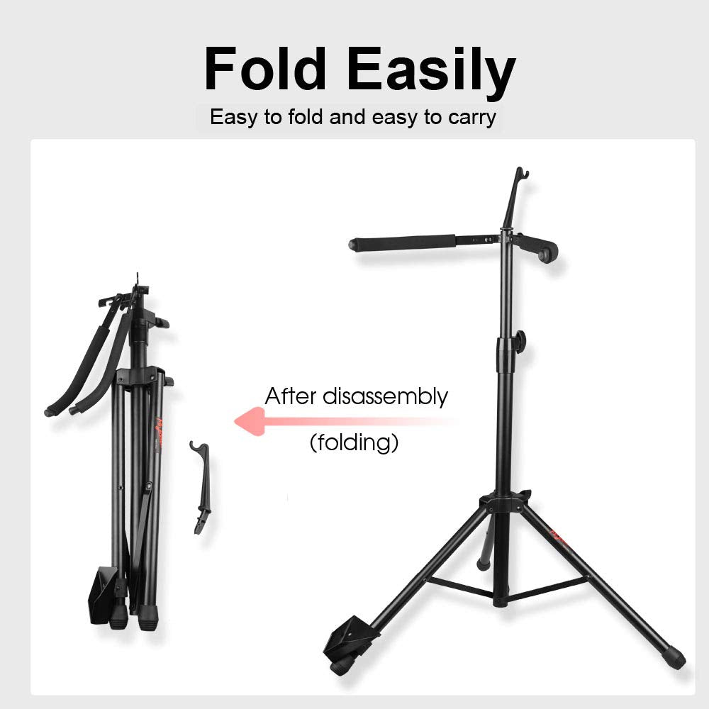Adjustable Foldable Cello Stand with Bow Hook J8713