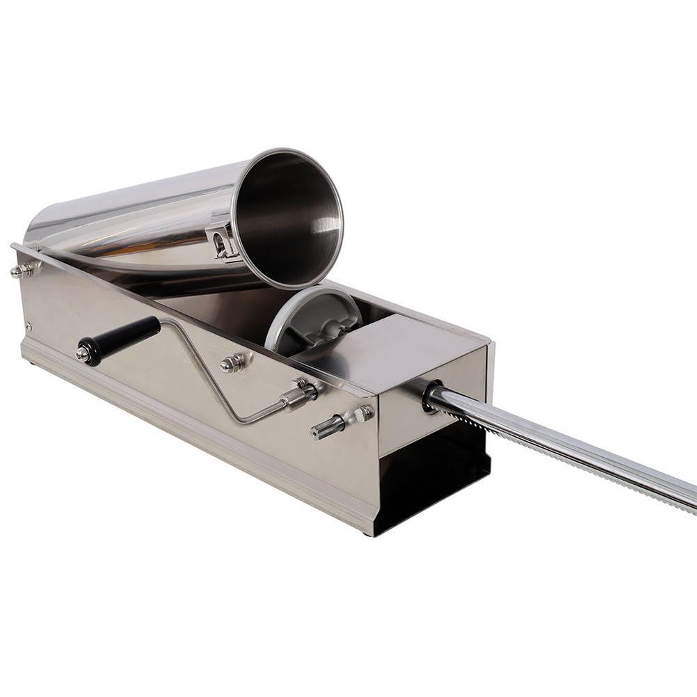 7L Stainless Steel Vertical Manual Sausage Stuffer with 4 Filling Nozzles D62692
