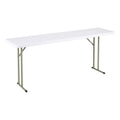 White Rectangular Blow-Molded Plastic Folding Training Table P517274