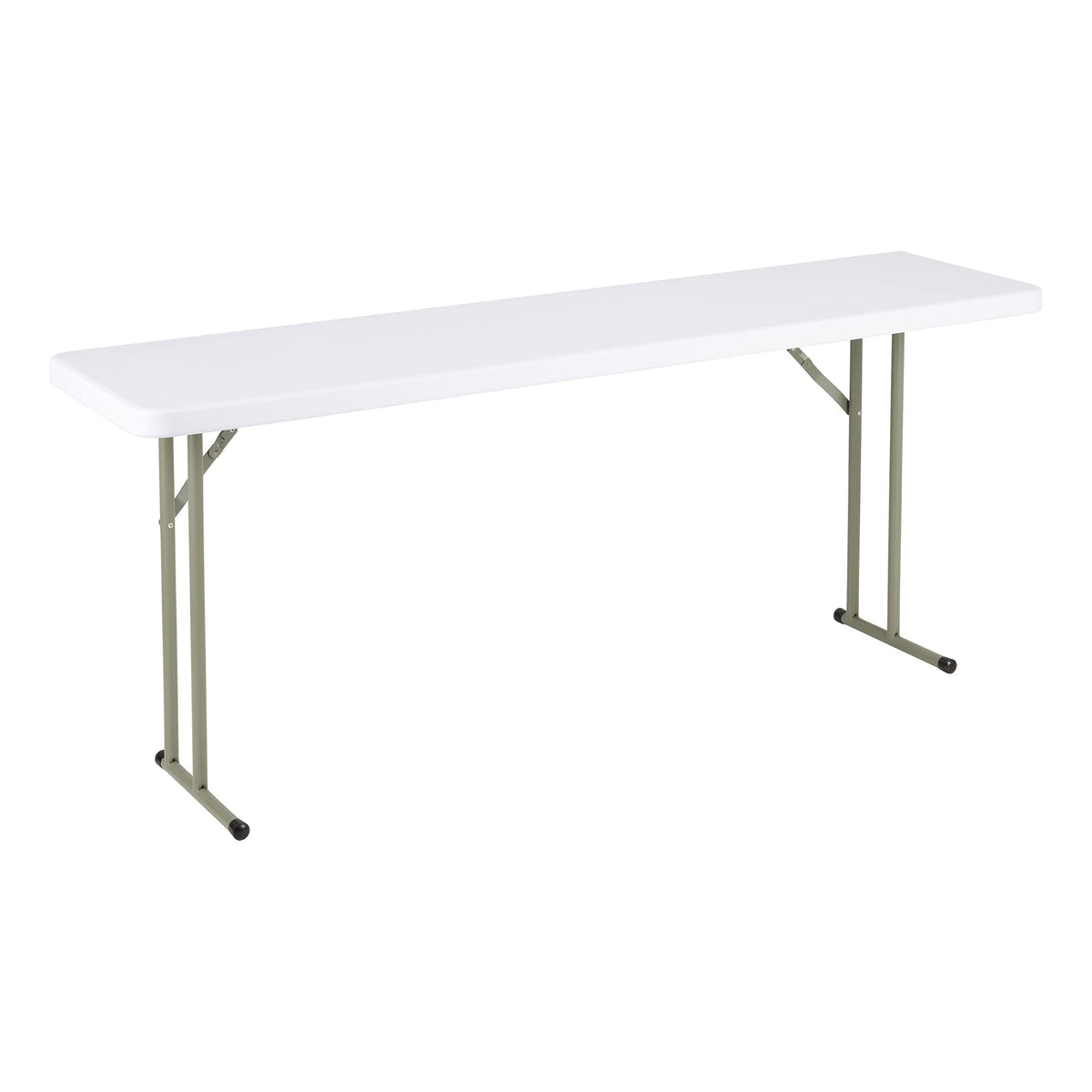 White Rectangular Blow-Molded Plastic Folding Training Table P517274