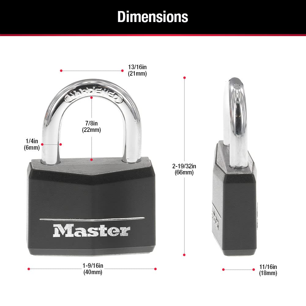 Black 4 Pack Covered Aluminum Keyed Padlock Y161