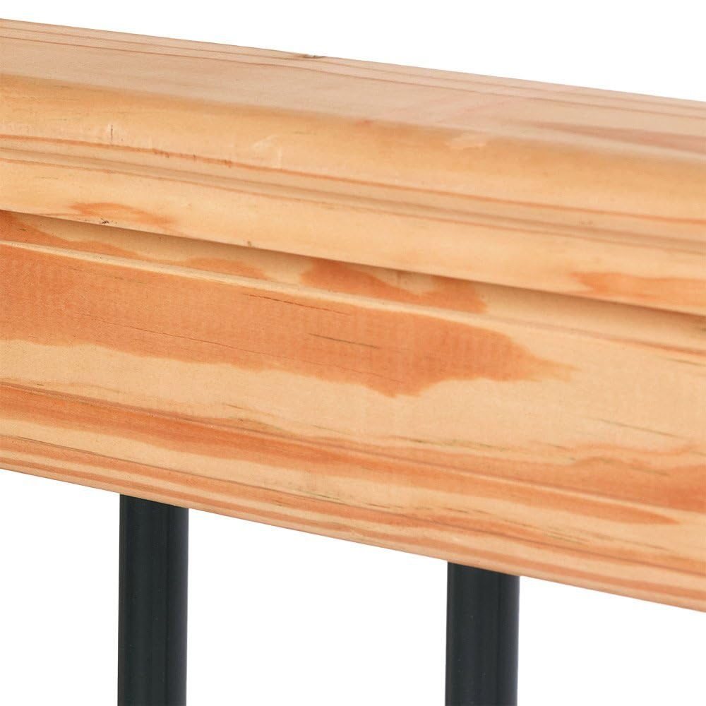 6 ft. Southern Yellow Pine Stair Rail Kit with Black Balusters M62144