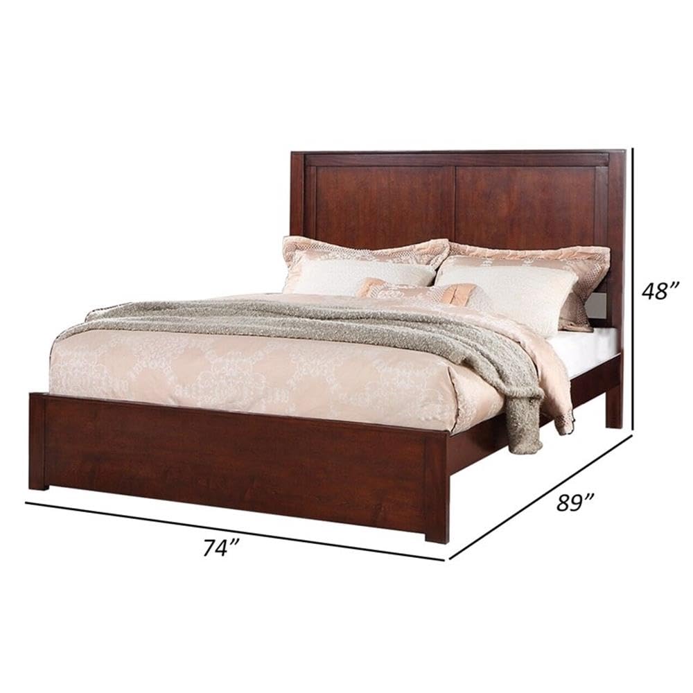 California King Solid Wood Platform Bed with Underbed Storage T6751