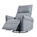 Blue-Gray Snowflake Velvet Swivel Rocker Recliner Z713