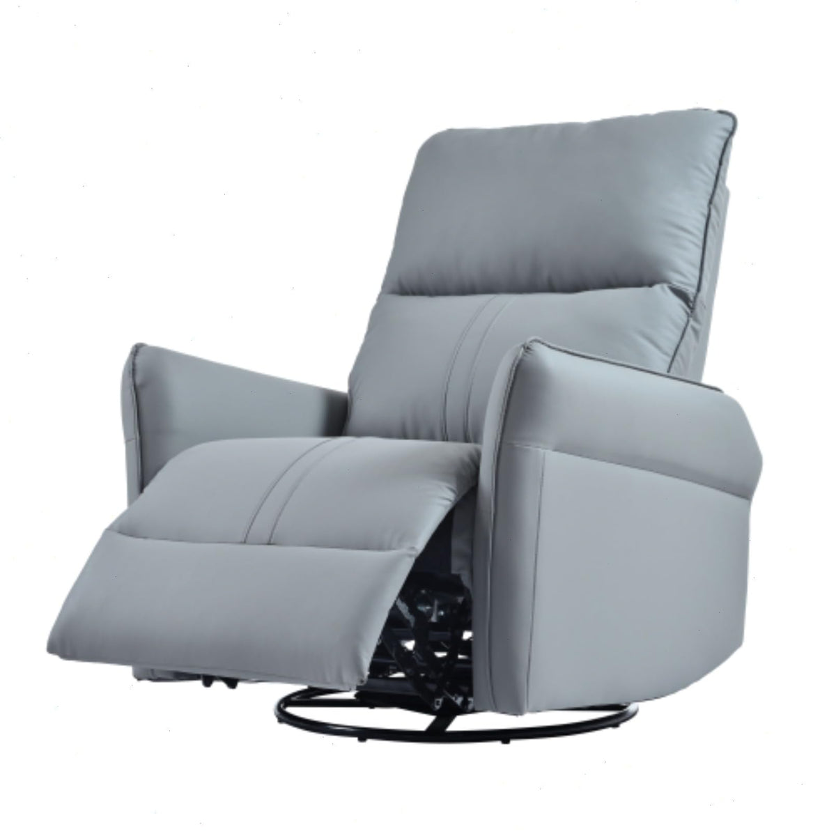 Blue-Gray Snowflake Velvet Swivel Rocker Recliner Z713