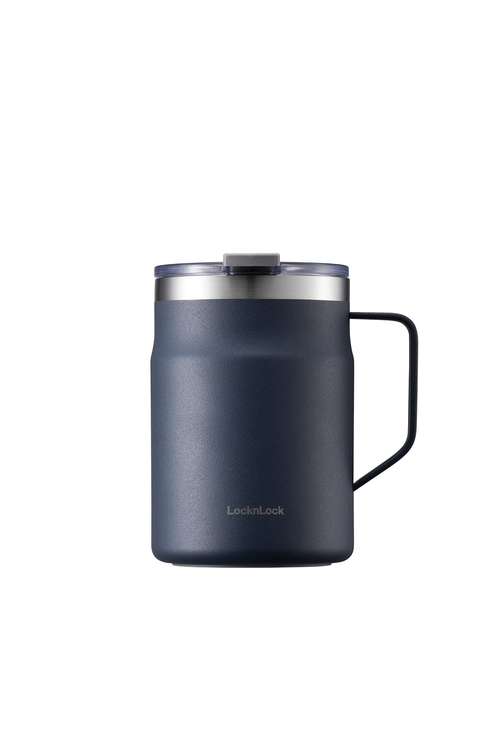 Navy 16 oz Stainless Steel Insulated Coffee Cup with Lid and Handle C80973