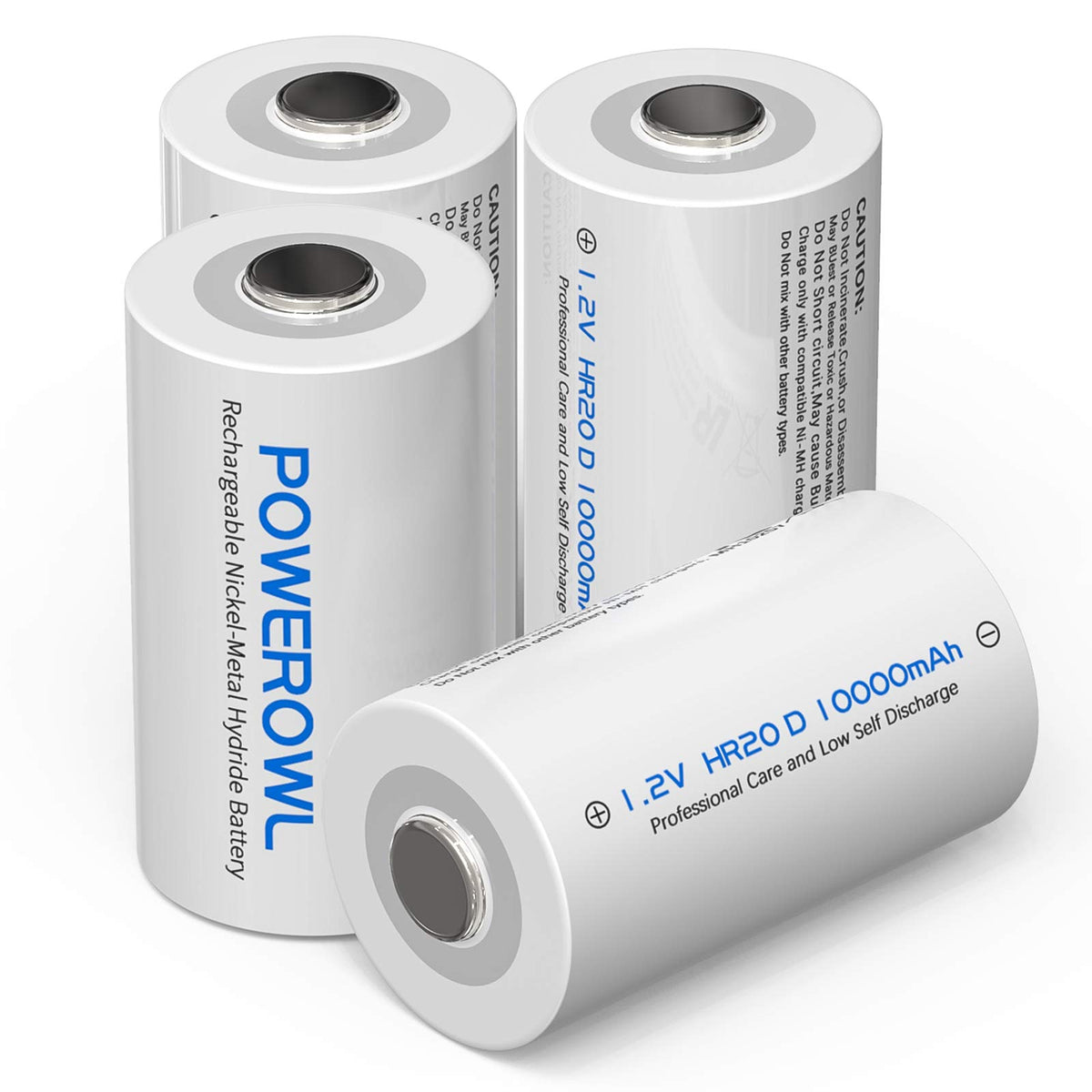 Rechargeable D Batteries 10000mah NiMH 4 Count Y6218