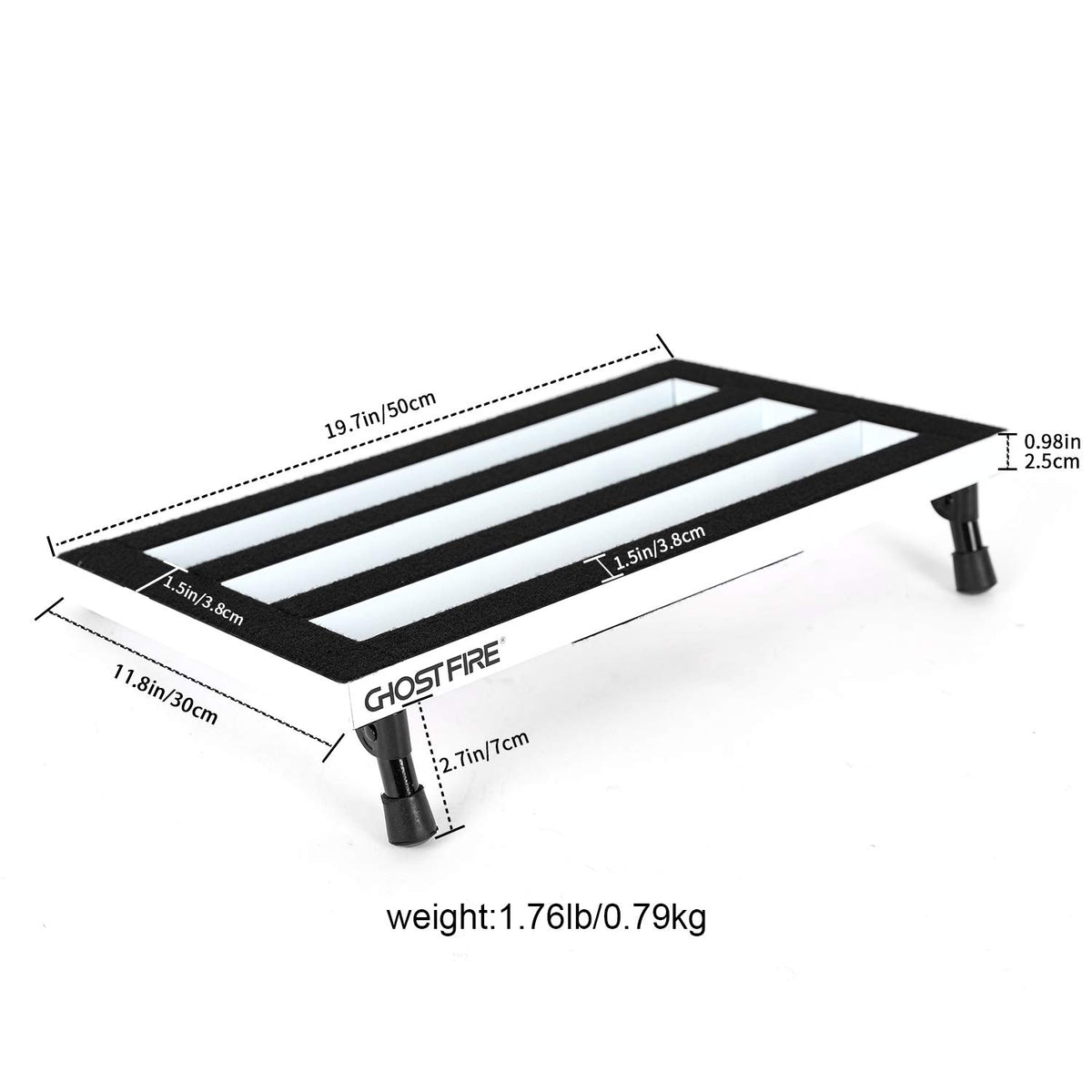 Aluminum Alloy Guitar Pedal Board with Carry Bag W940154