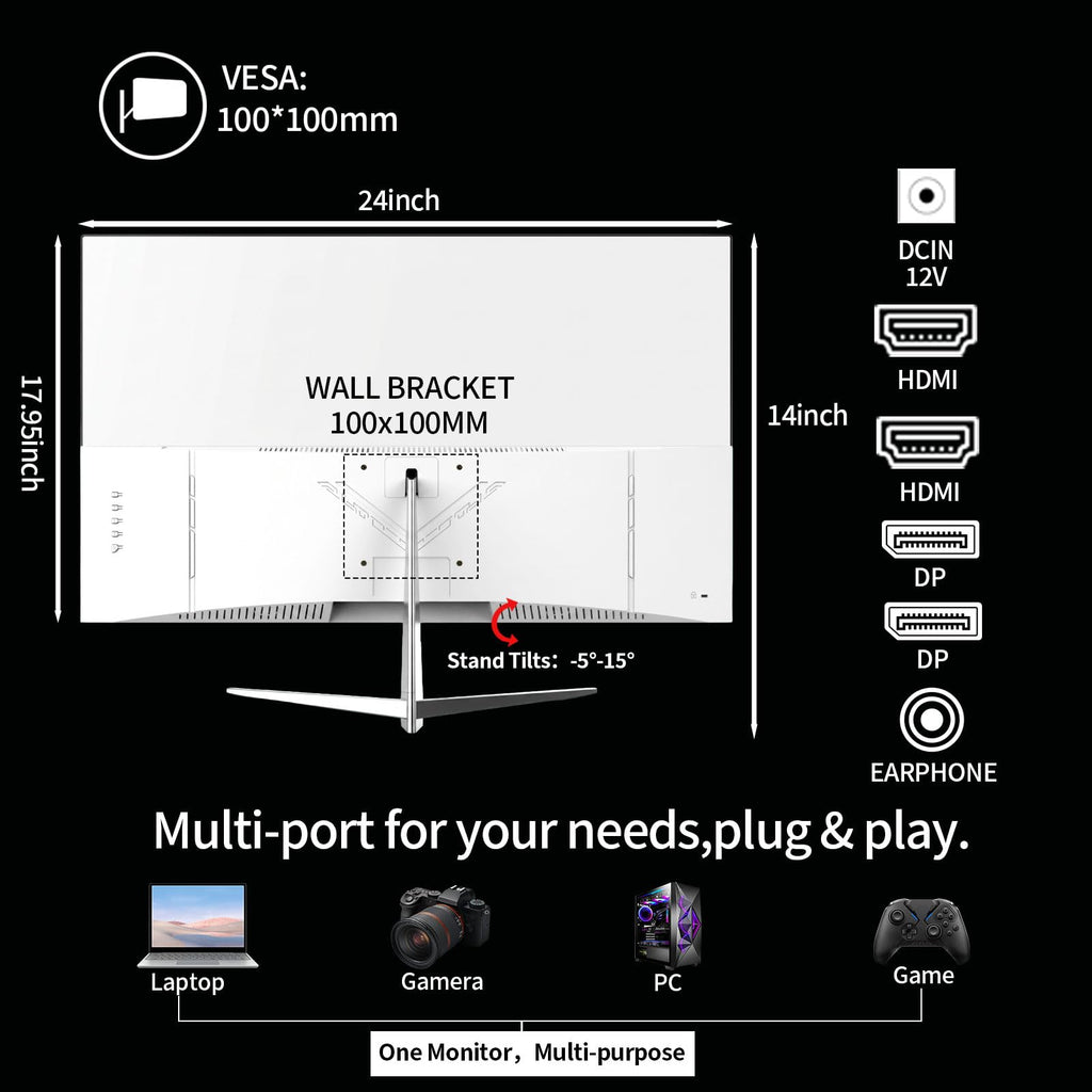 27 inch White Curved Gaming Monitor D5462