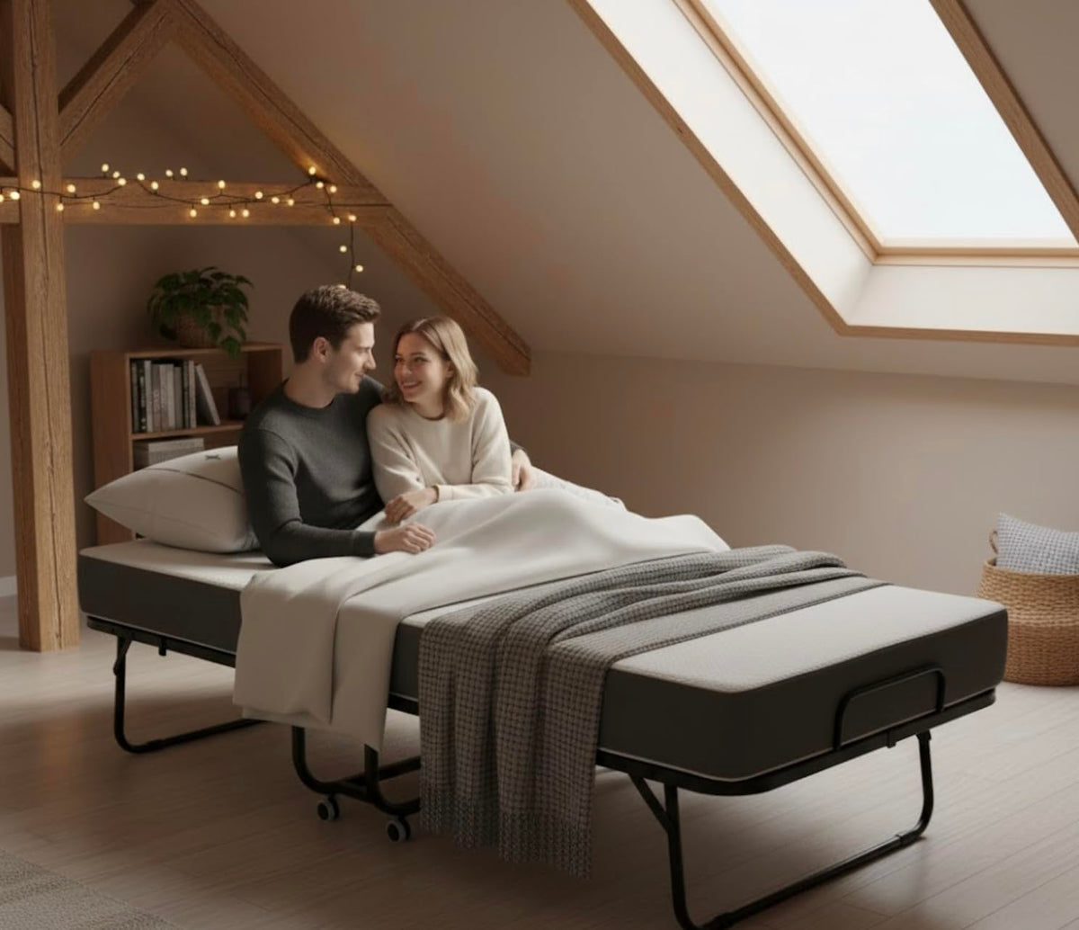 Foldable Bed with 5" Memory Foam Mattress R147