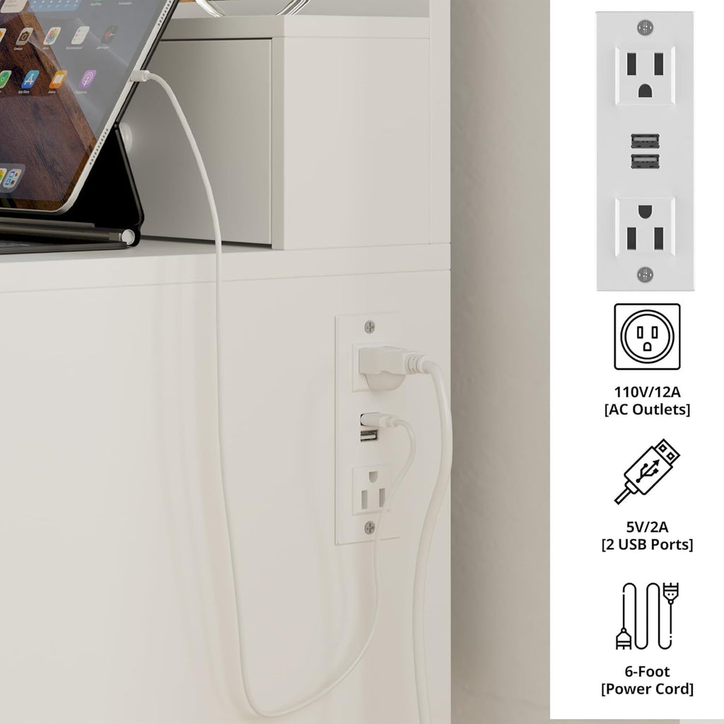 Vanity Desk with Charging Station B475