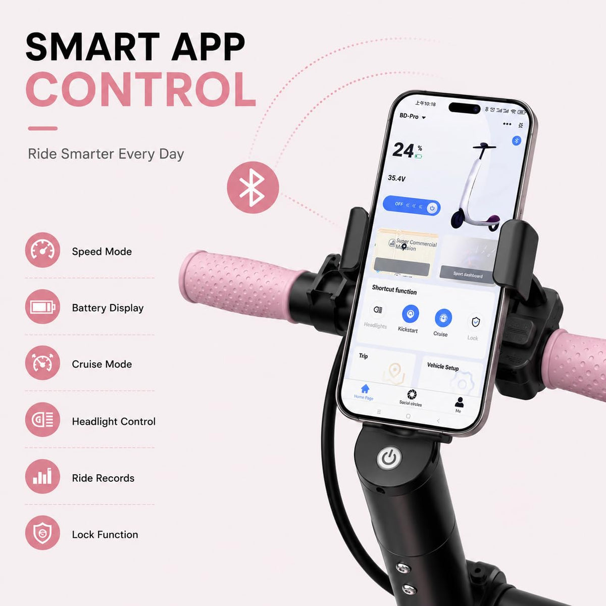 350W/500W Electric Scooter with Seat, Dual Suspension P995