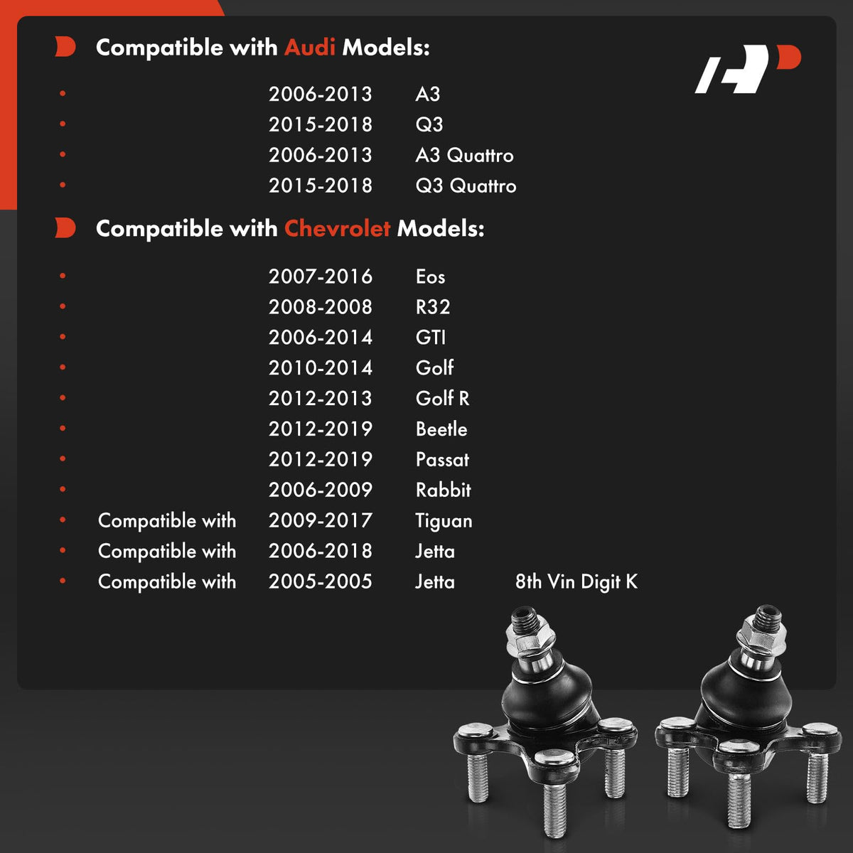 Front Lower Ball Joint 2-Pack K386
