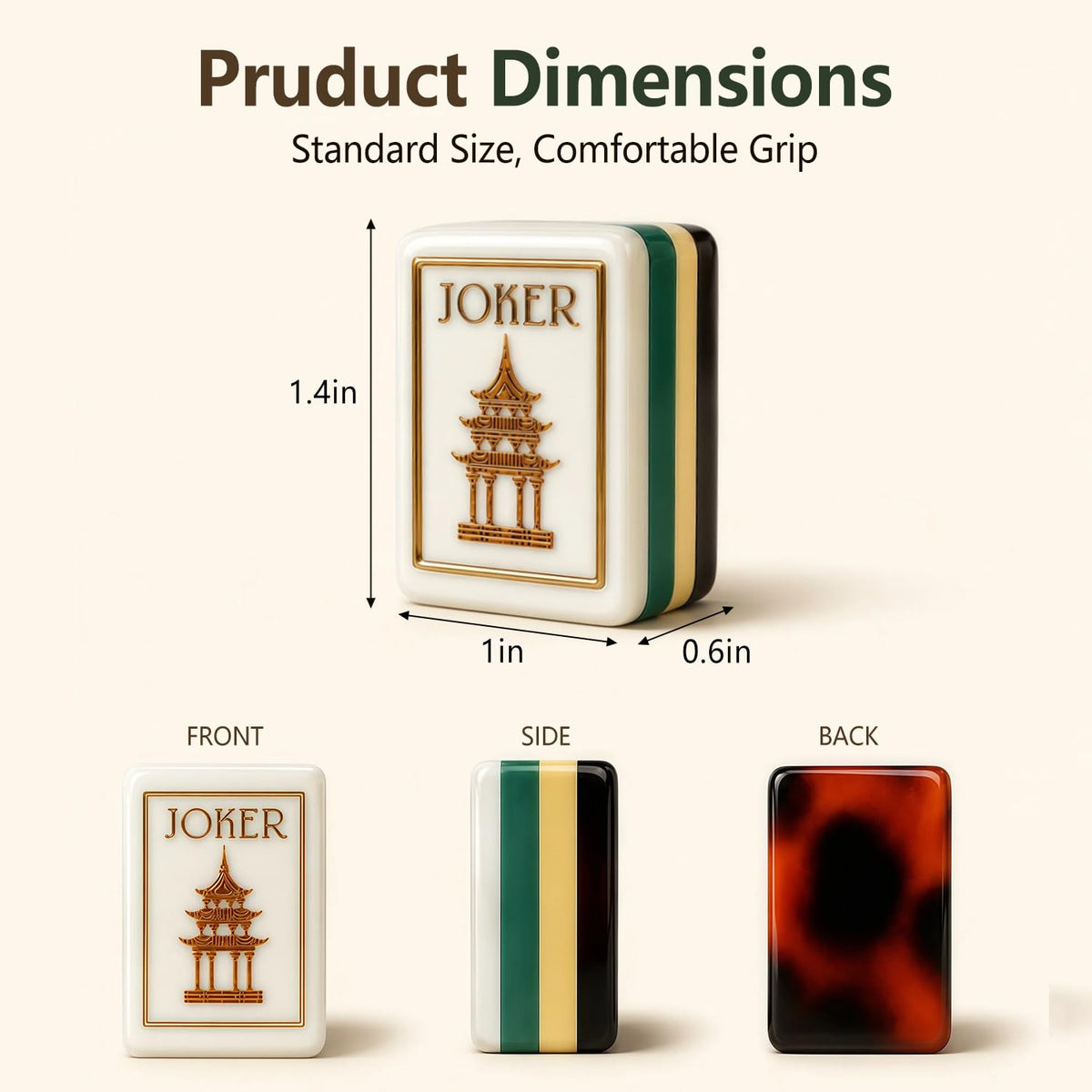 4 Layer Acrylic Mahjong Tile Set Y6091