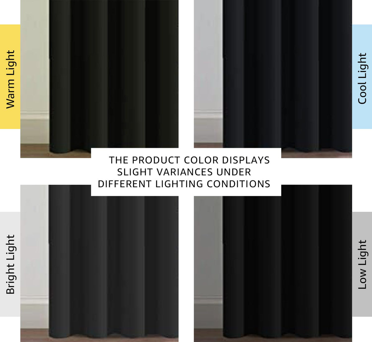 100% Blackout Thermal Insulated 96 inch Grommet Curtains U5550