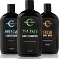 Tea Tree Shampoo Conditioner Body Wash Trio 3X 16 Oz Sulfate Free O9292