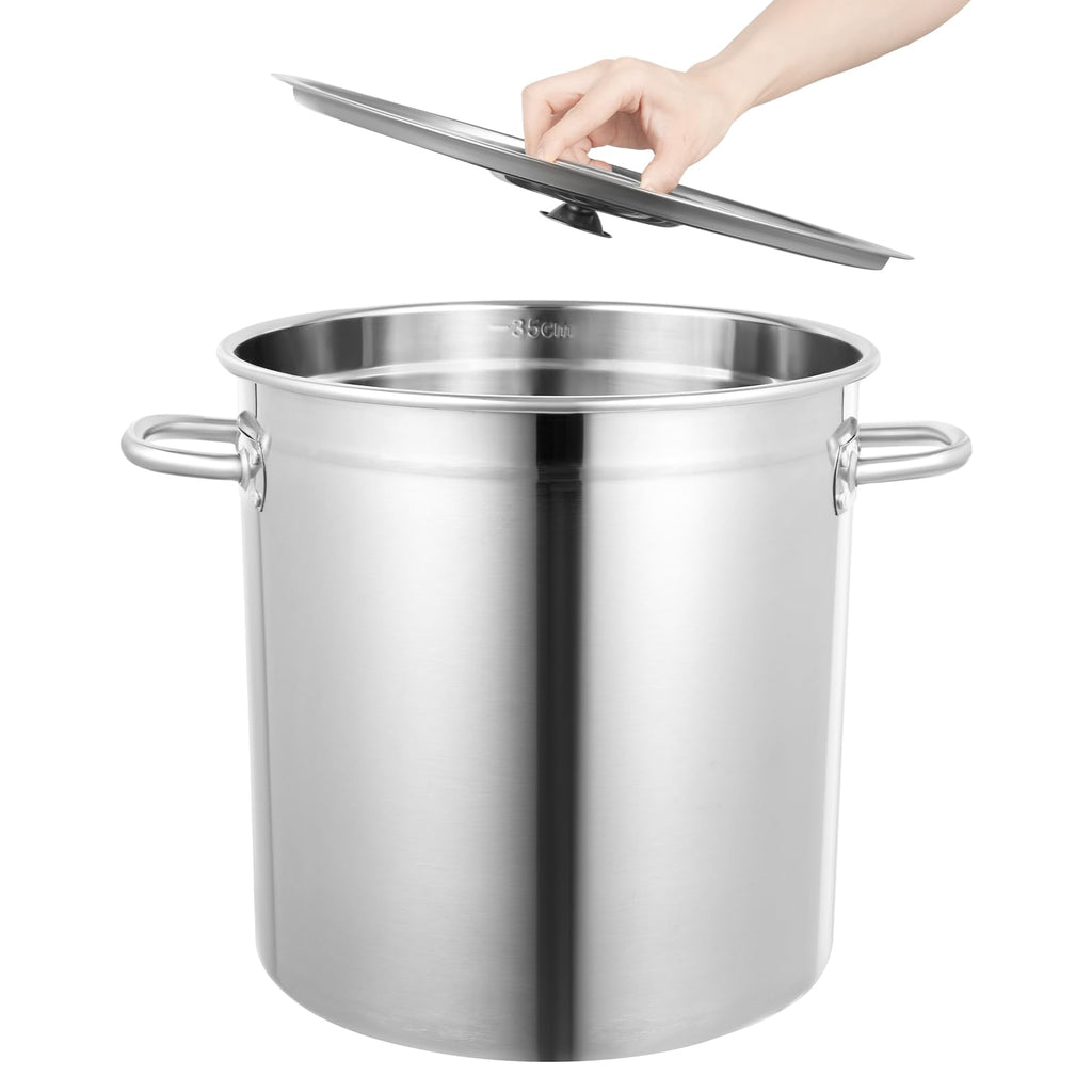 30 QT Stainless Steel Stock Pot with Lid U398