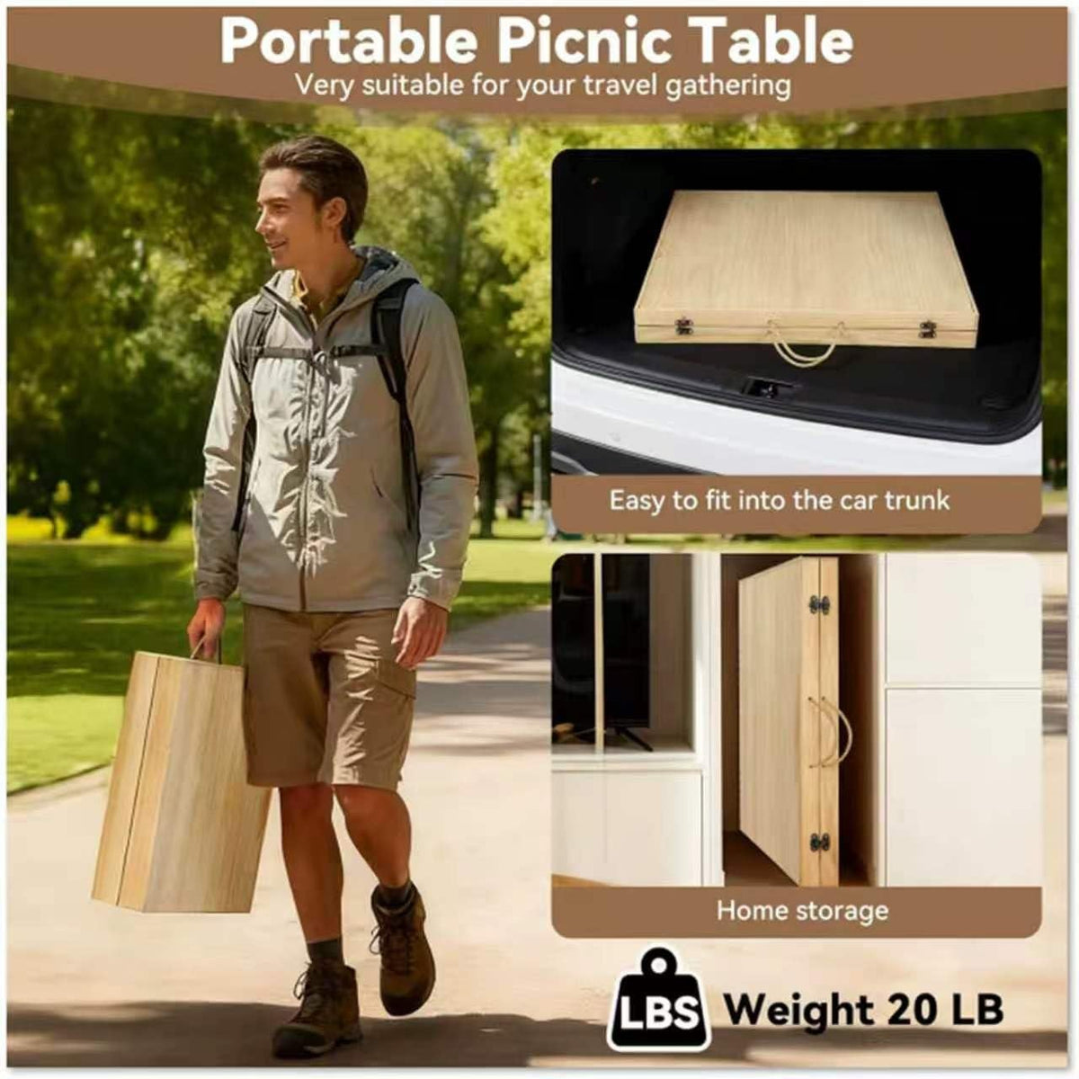 Folding Wooden Picnic Table N233