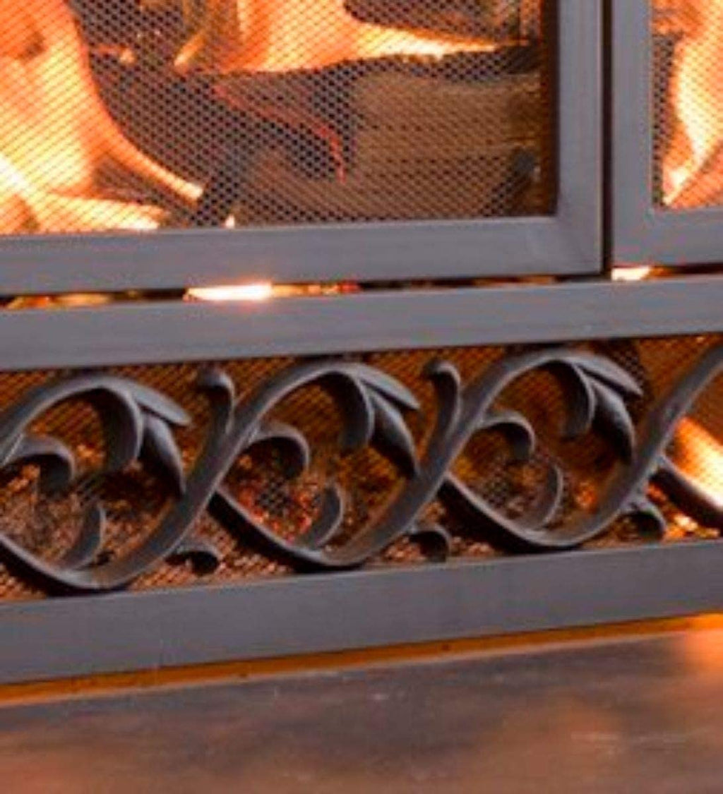 Black Metal Fireplace Screen R306