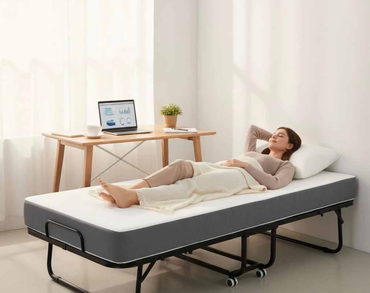Foldable Bed with 5" Memory Foam Mattress R147