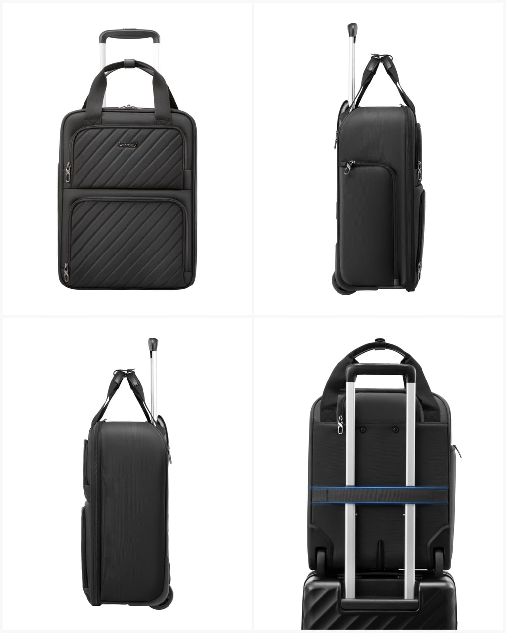 Black Softside Underseat Carry On Bag D3454
