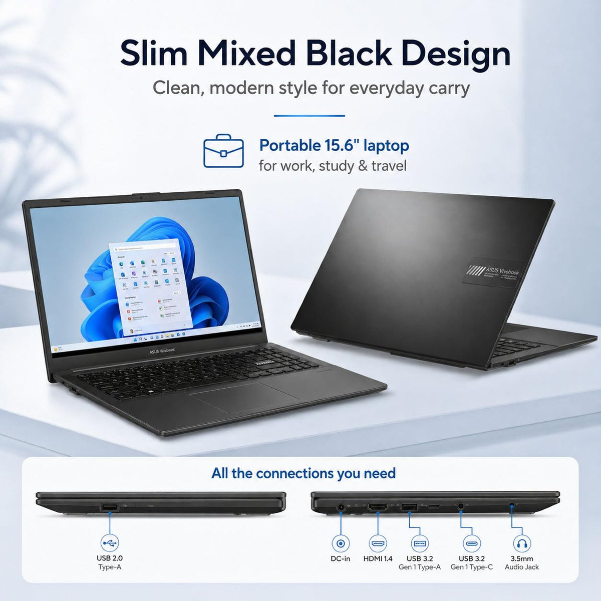 15.6" FHD Laptop AMD Ryzen 5 8GB RAM 512GB SSD O35000