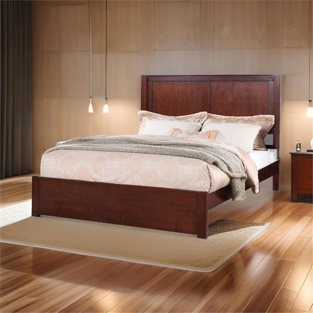 California King Solid Wood Platform Bed with Underbed Storage T6751