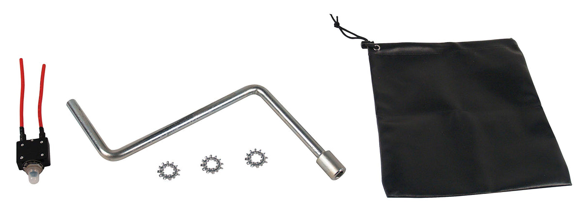 Electric A-Frame Tongue Jack with LED Work Light and Ground Wiring, 3,650 lbs. Capacity, Black T569523