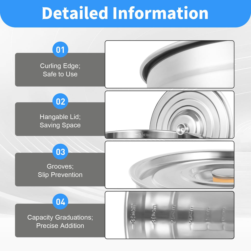 30 QT Stainless Steel Stock Pot with Lid U398