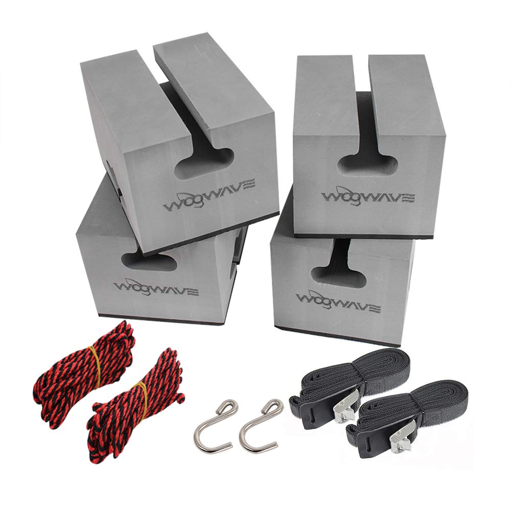 Universal Soft Standard Foam Block Canoe Carrier Kit with Tie-Downs Z493719