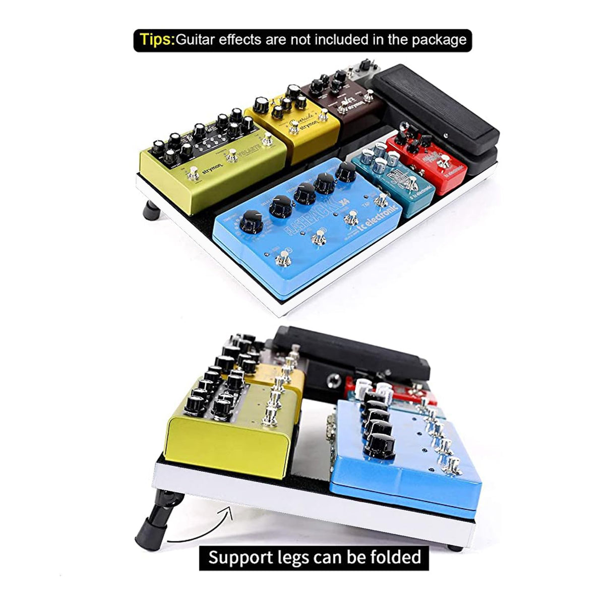 Aluminum Alloy Guitar Pedal Board with Carry Bag W940154