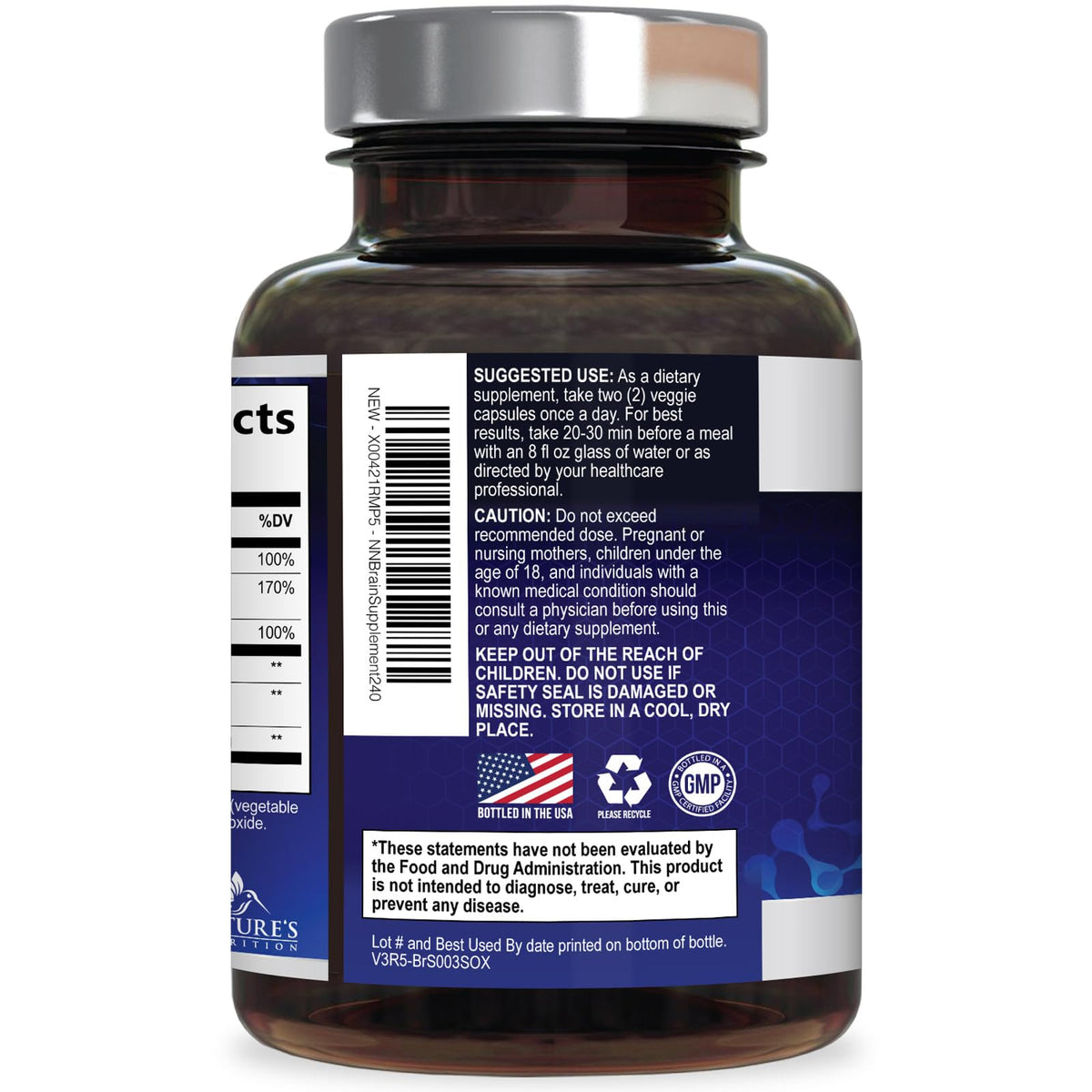 Brain Memory Supplement Pills 240 Capsules B81314