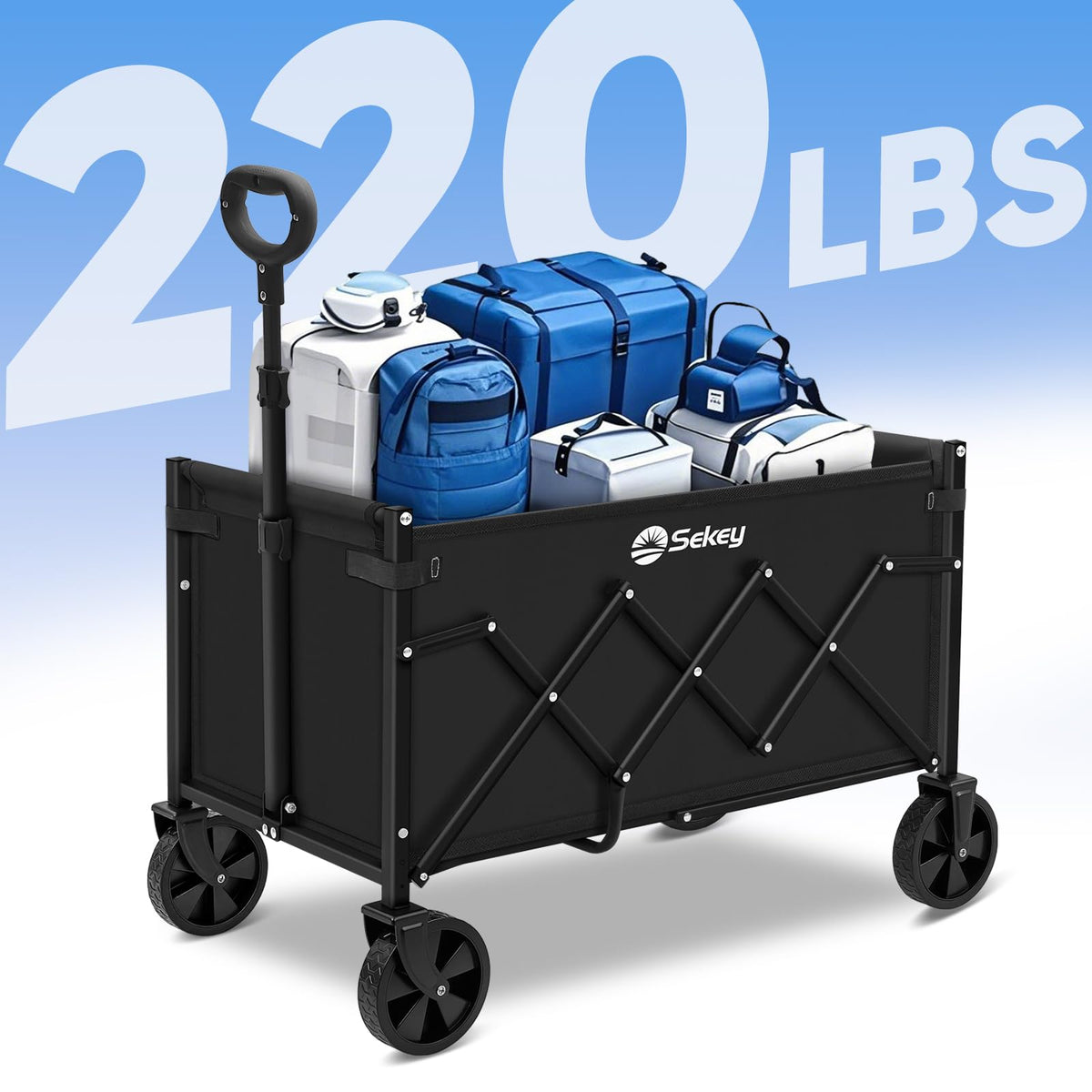 Lightweight Collapsible Wagon, 220 lb Capacity F943322