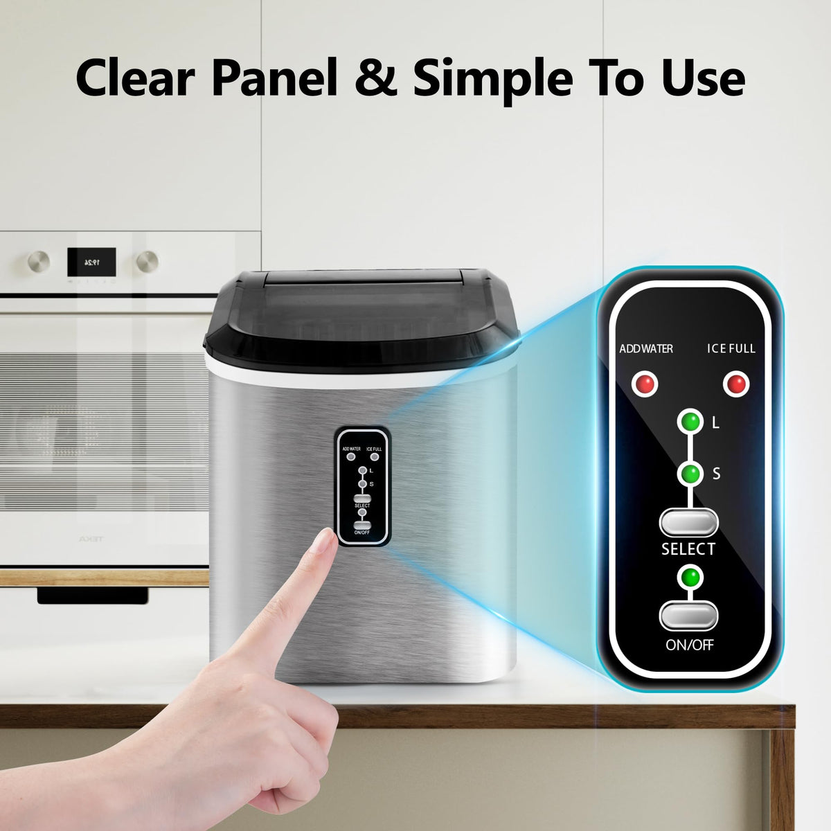 Countertop Ice Maker with Ice Scoop and Basket G83544