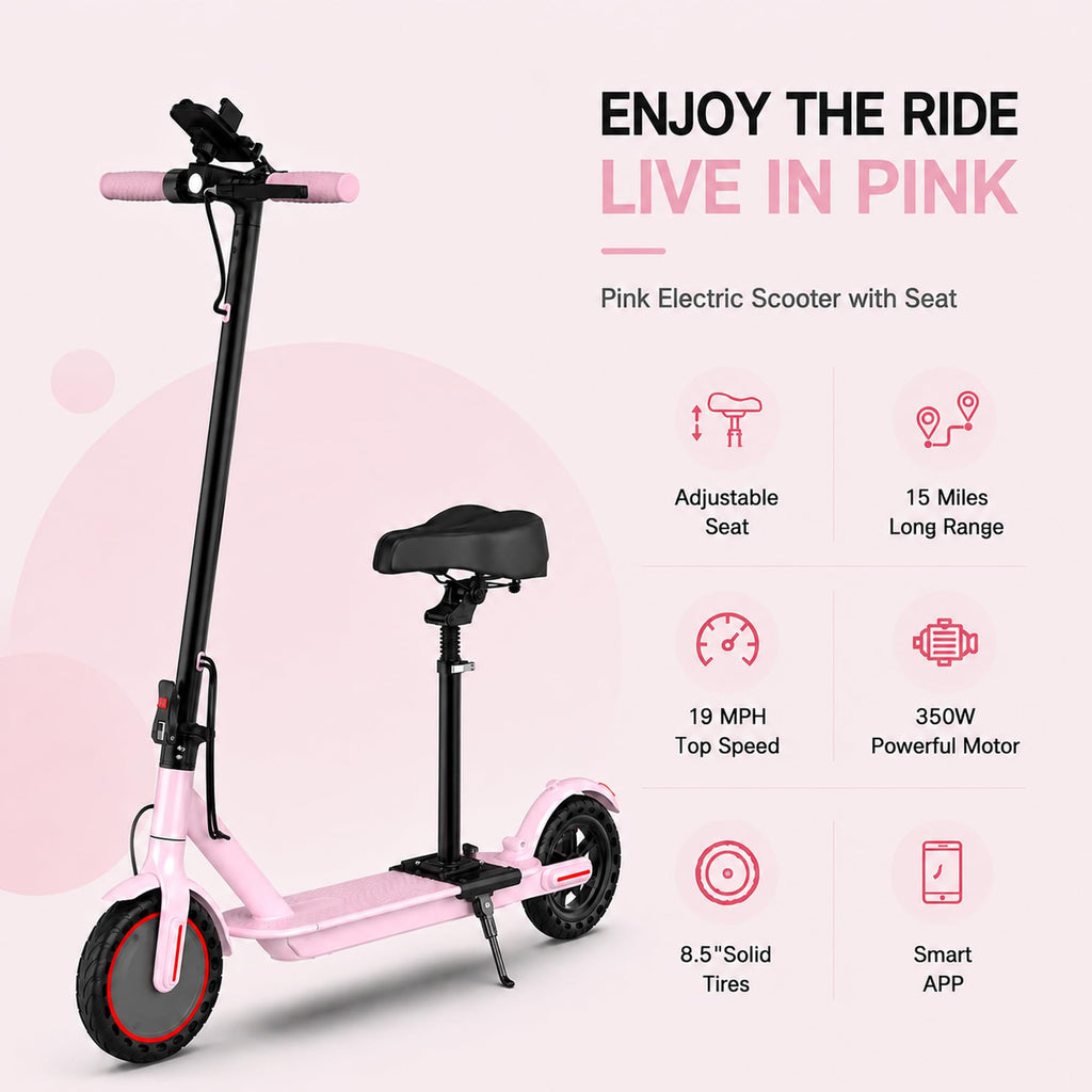 350W/500W Electric Scooter with Seat, Dual Suspension P995