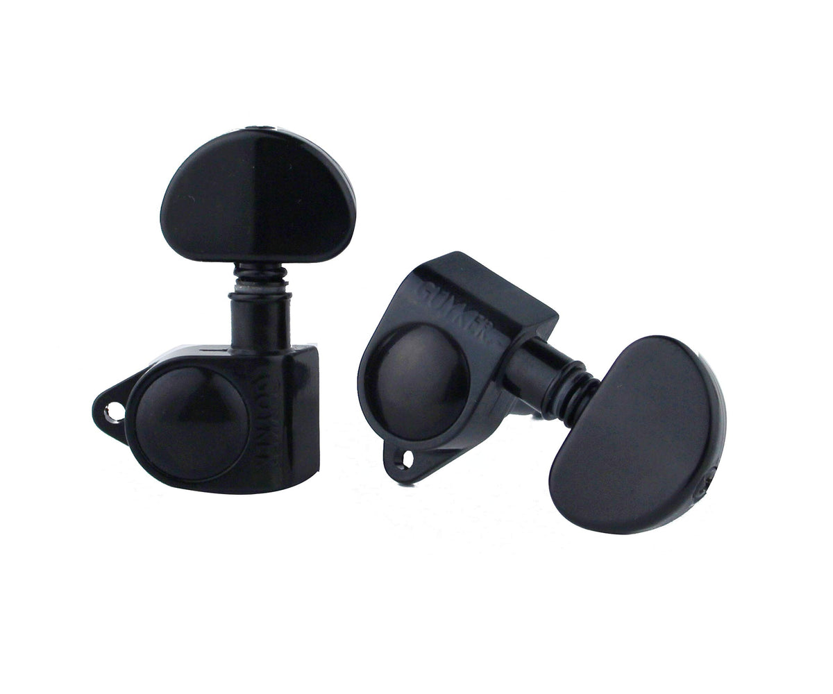 Guitar Machine Heads 3L + 3R Black C70607