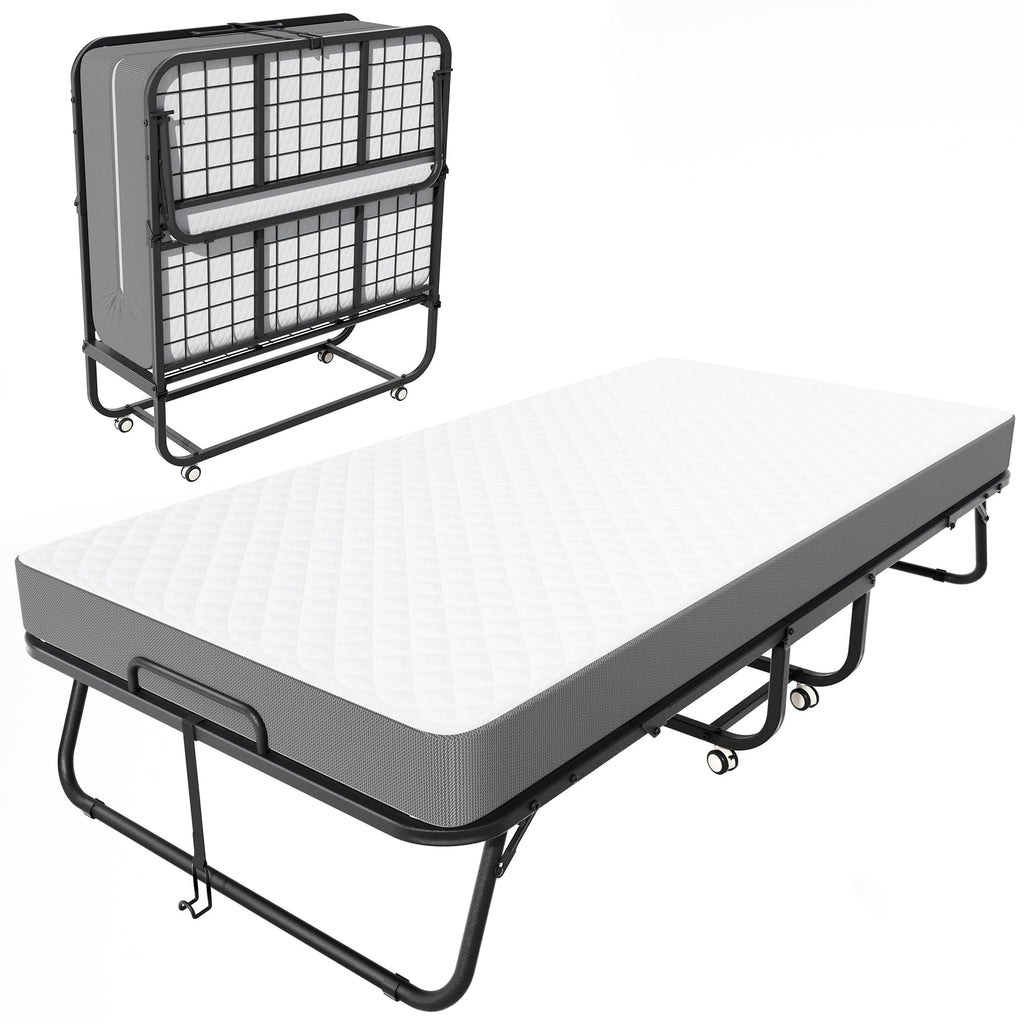 Foldable Bed with 5" Memory Foam Mattress R147