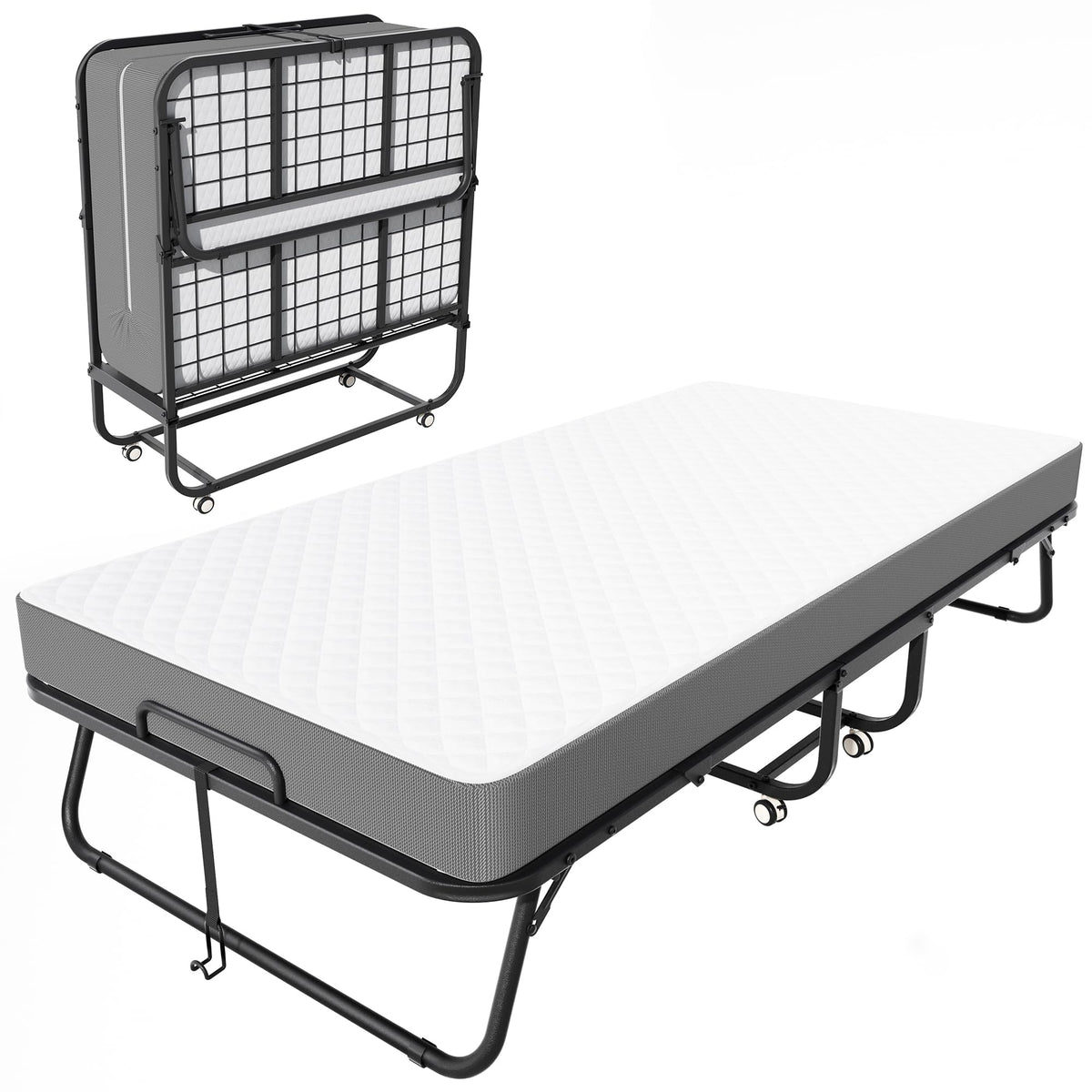 Foldable Bed with 5" Memory Foam Mattress R147