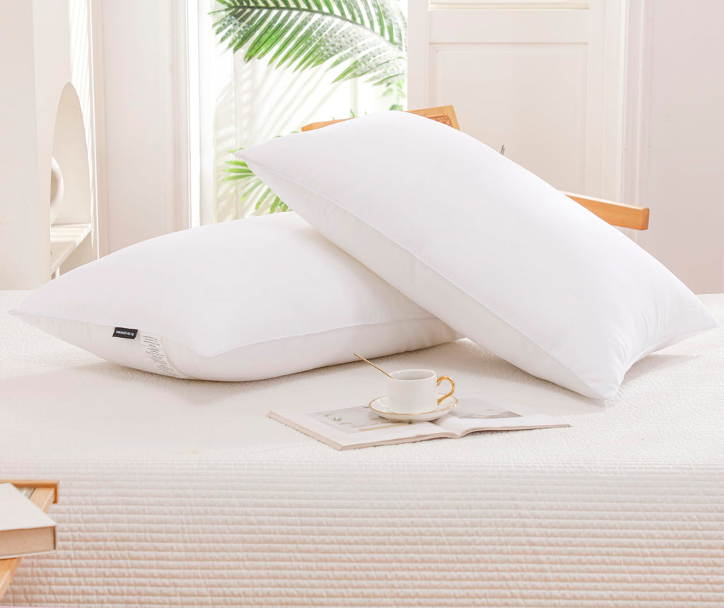 Gold Down Alternative Bed Pillow Set of 2 King Size P731