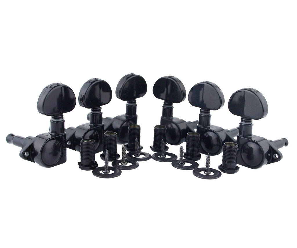 Guitar Machine Heads 3L + 3R Black C70607