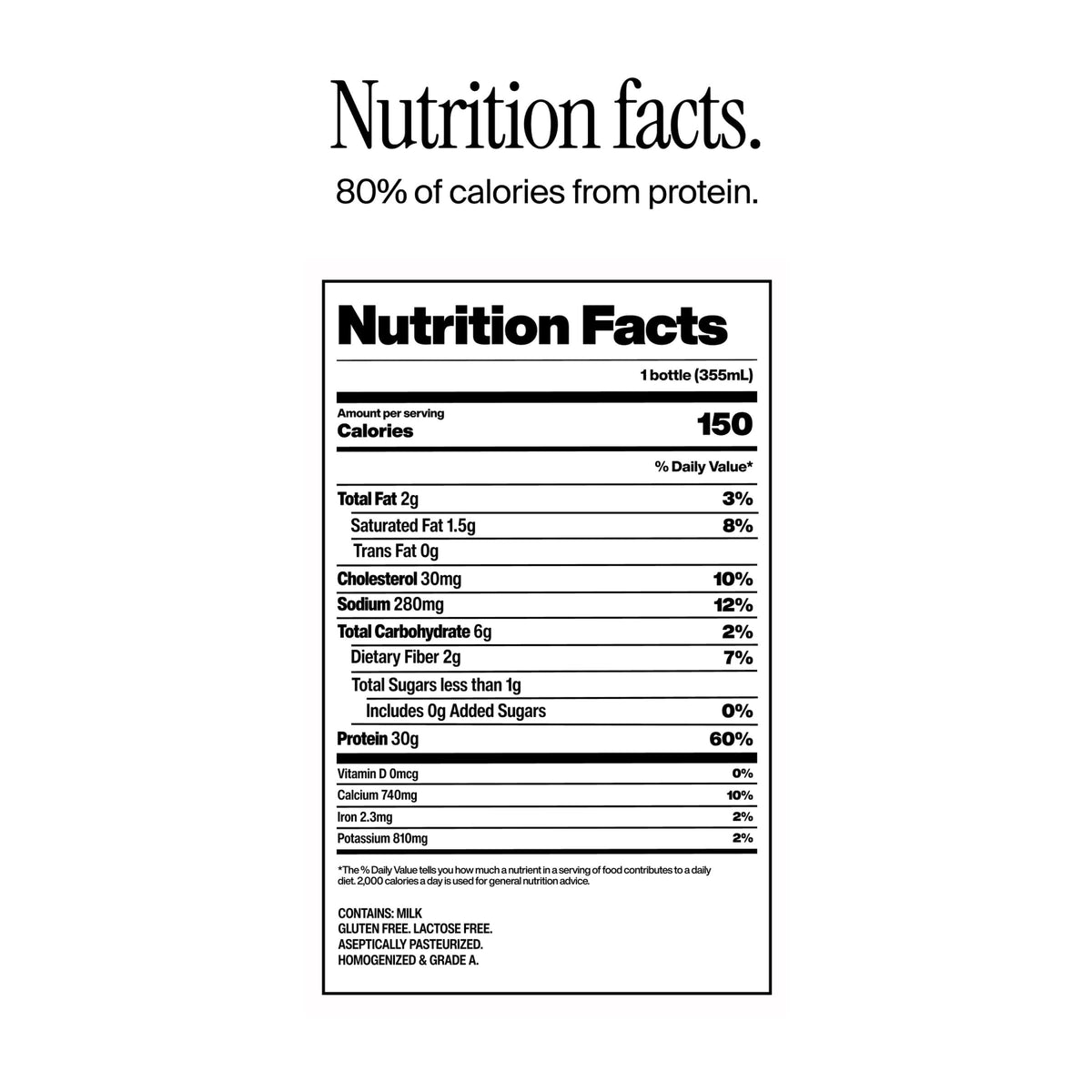 Chocolate Protein Shake, 30g Protein, 12 fl oz, 12 Ct V661887
