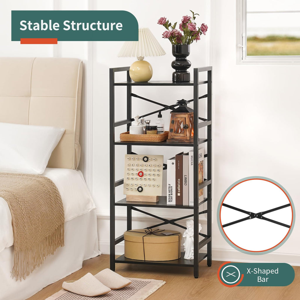 4 Tier Metal Wood Bookshelf G987847