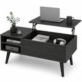 Lift Top Coffee Table with Hidden Storage, Black X5634