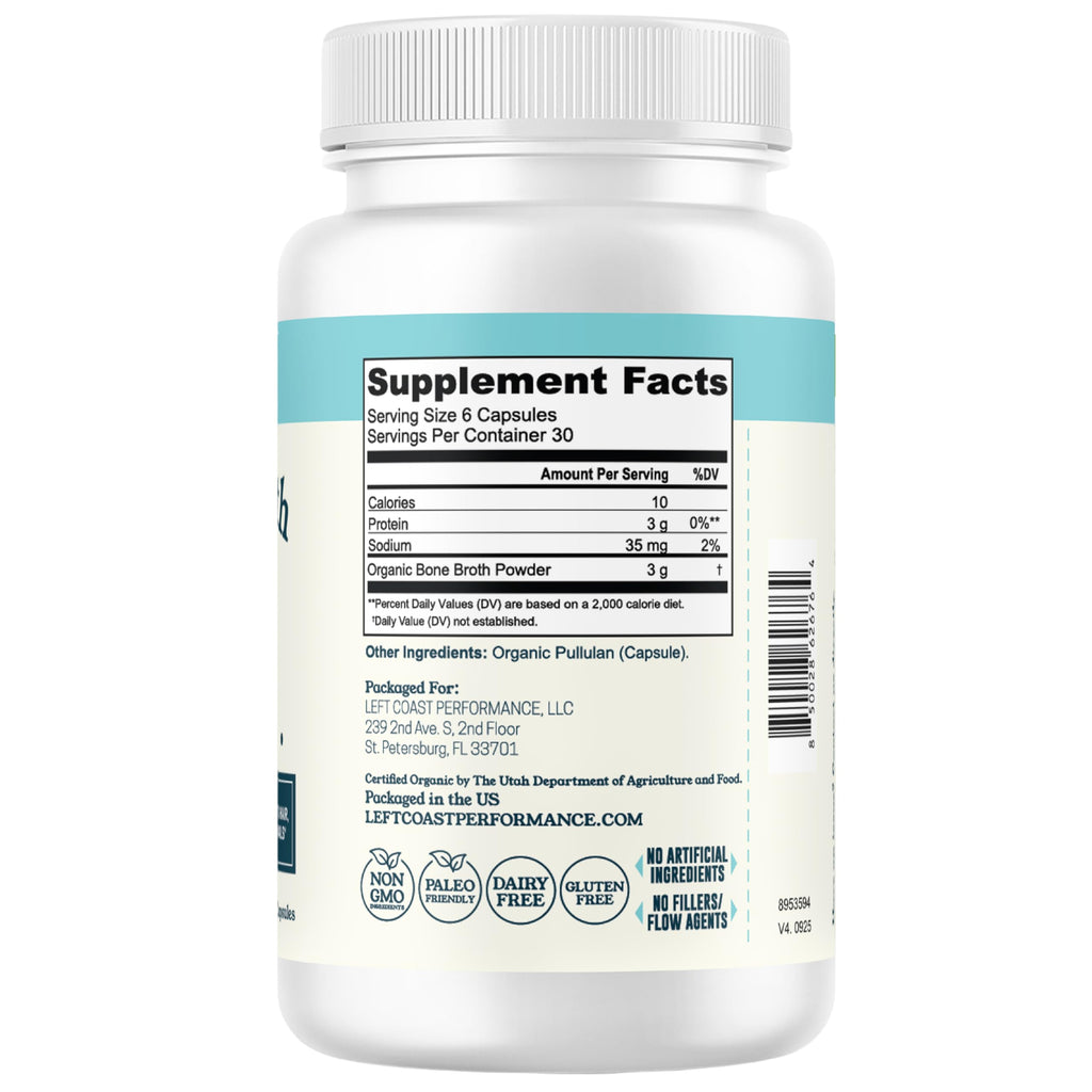 Bone Broth Capsules with Collagen, 180 Capsules D8409