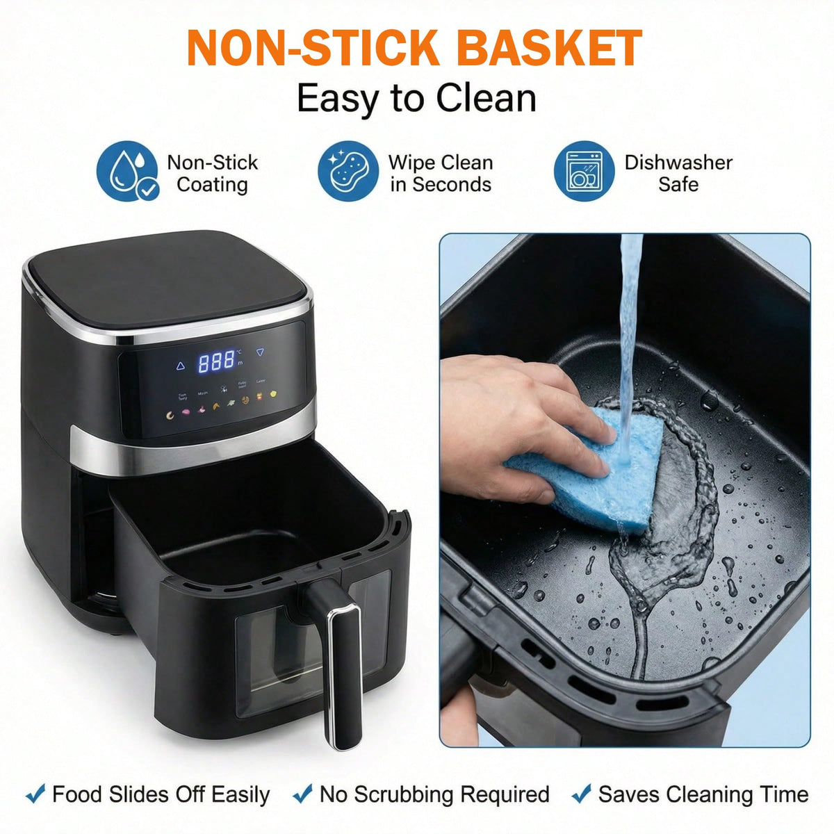 6QT Digital Air Fryer with Touchscreen J3179